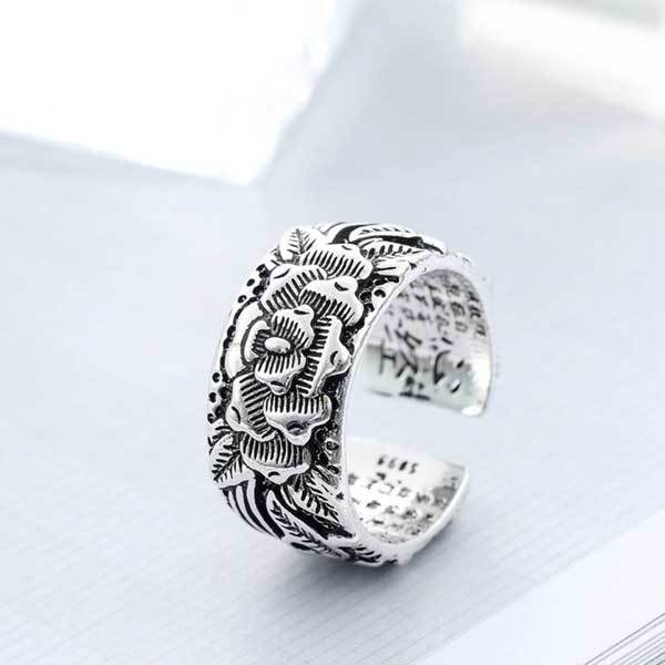 Lotus Heart Sutra Ring