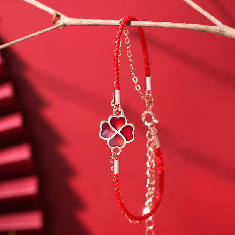 Lucky Four-Leaf Clover Bracelet