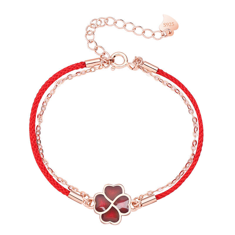 Lucky Four-Leaf Clover Bracelet