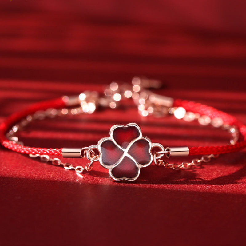Lucky Four-Leaf Clover Bracelet