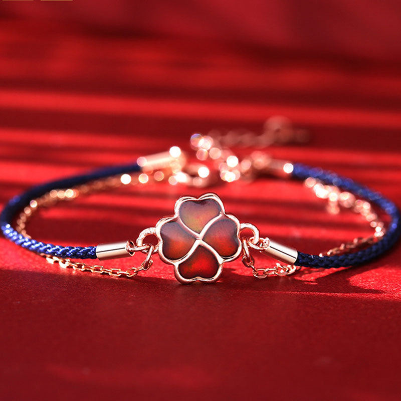 Lucky Four-Leaf Clover Bracelet