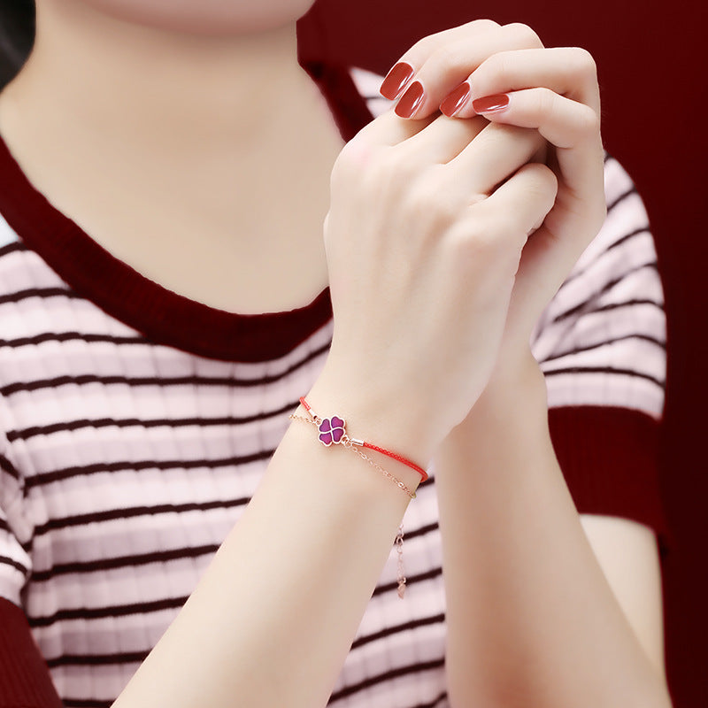Lucky Four-Leaf Clover Bracelet
