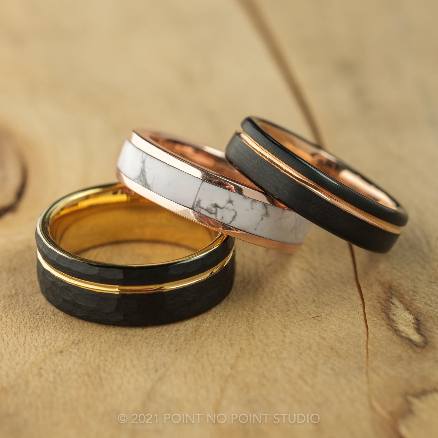 Custom Howlite Inlay Ring