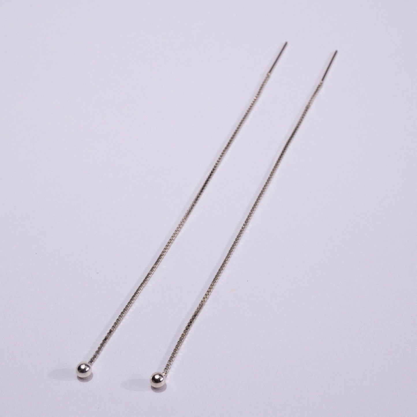 Extra Long Sterling Silver Threader Earring with Ball / Ready to ship
