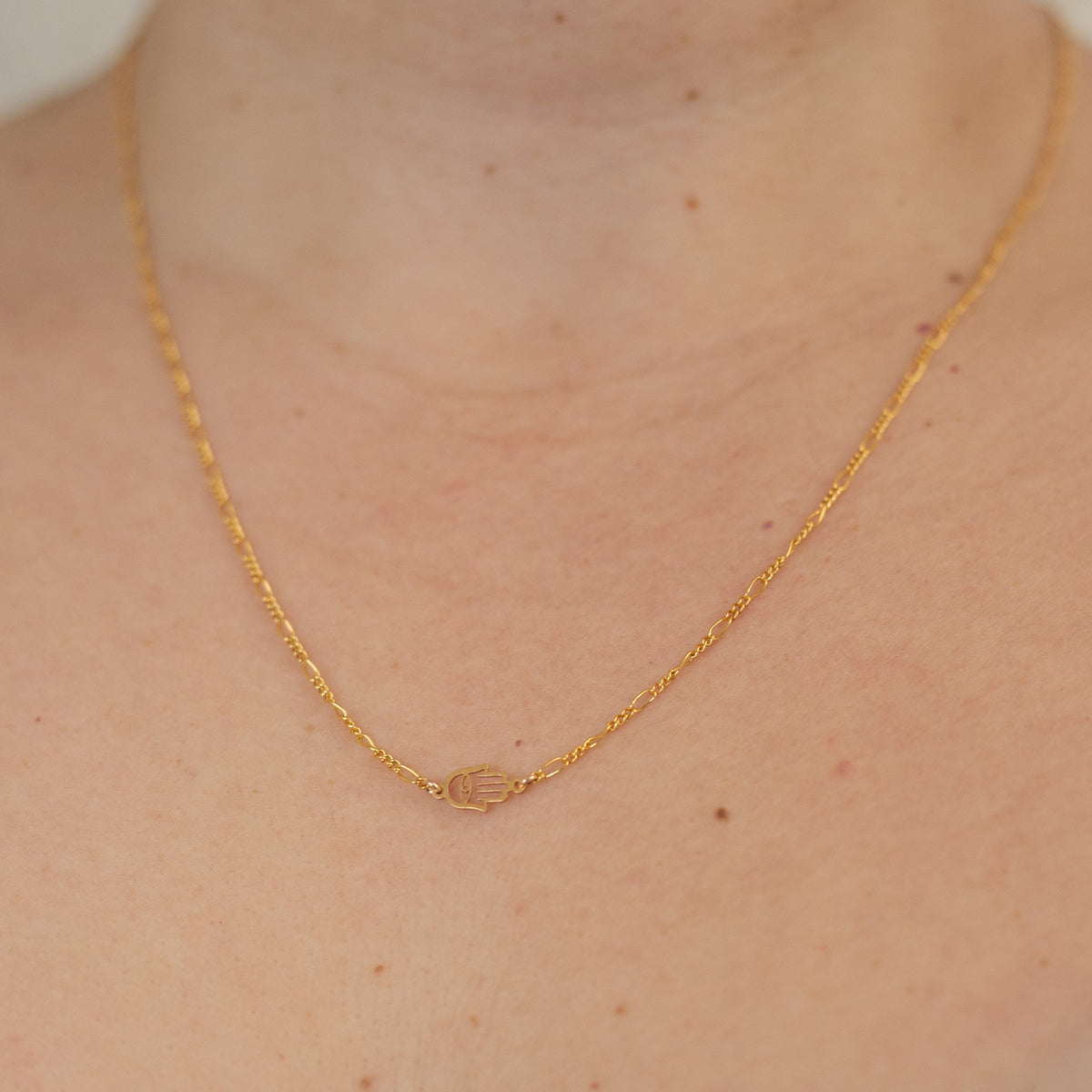 Dainty Hamsa Layering Necklace in 14 Karat Gold Fill