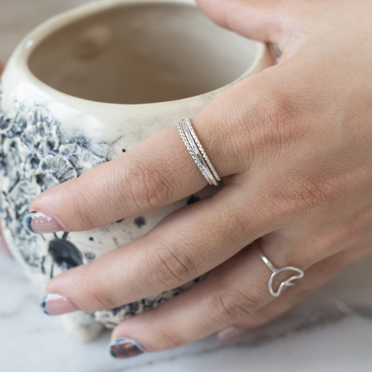 Hammered Stacking Ring - Choose Your Metal - Sterling Silver or Gold Fill