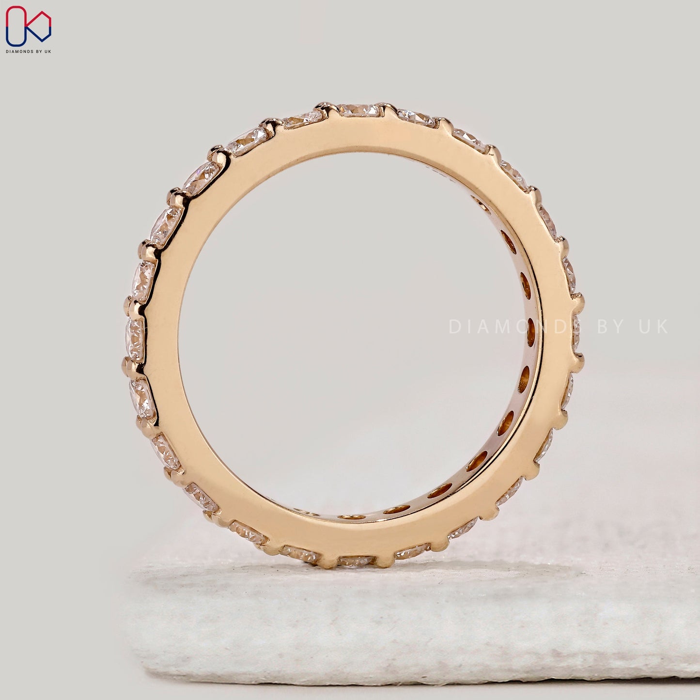 Round Diamond Yellow Gold Eternity Band