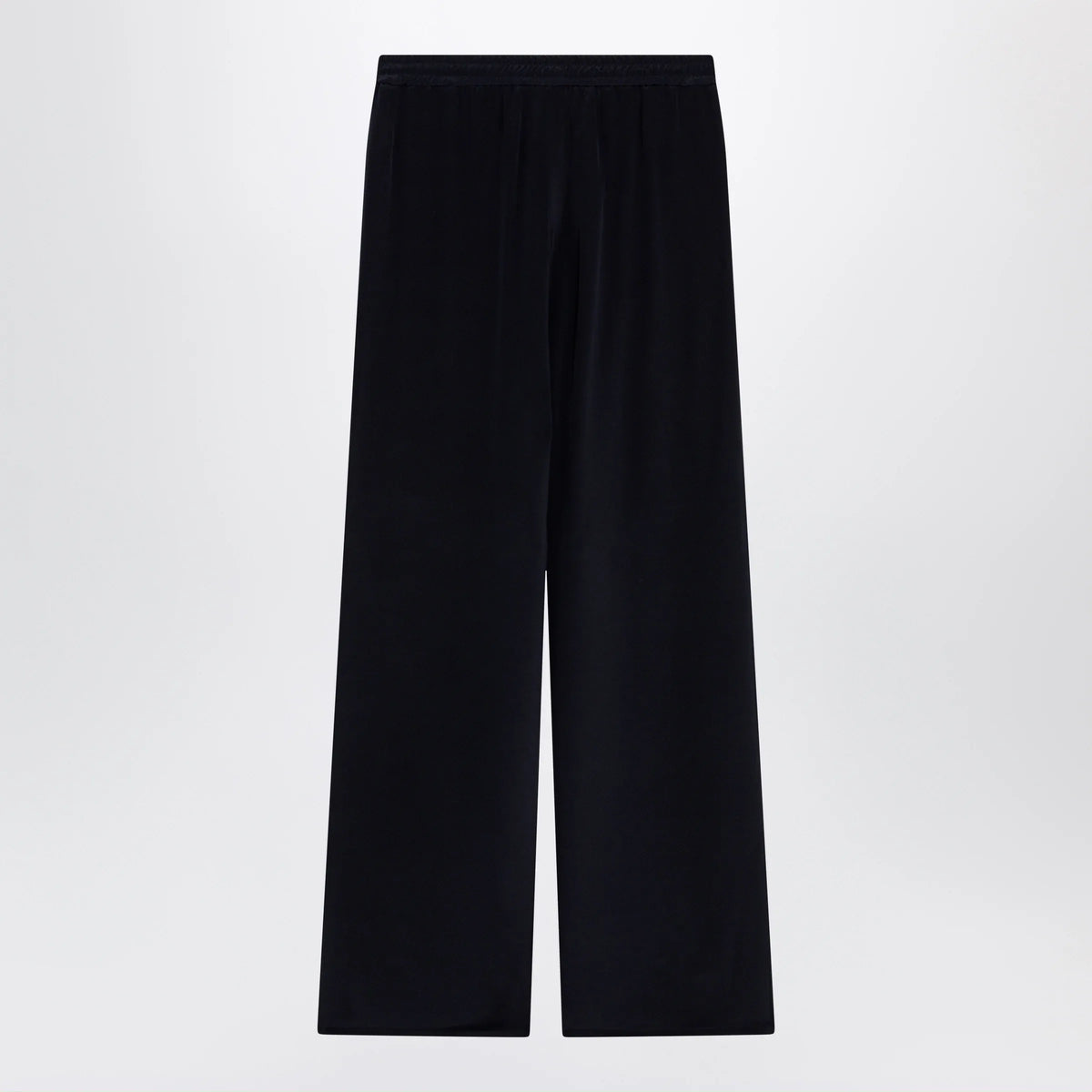 Max Mara - Navy blue silk relaxed trousers