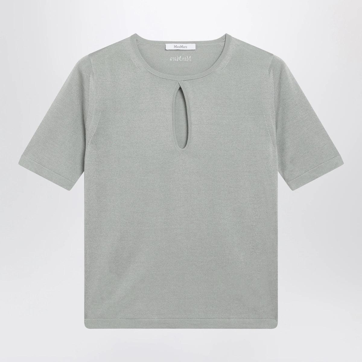 Max Mara - Crewneck sweater in pastel green silk and cashmere
