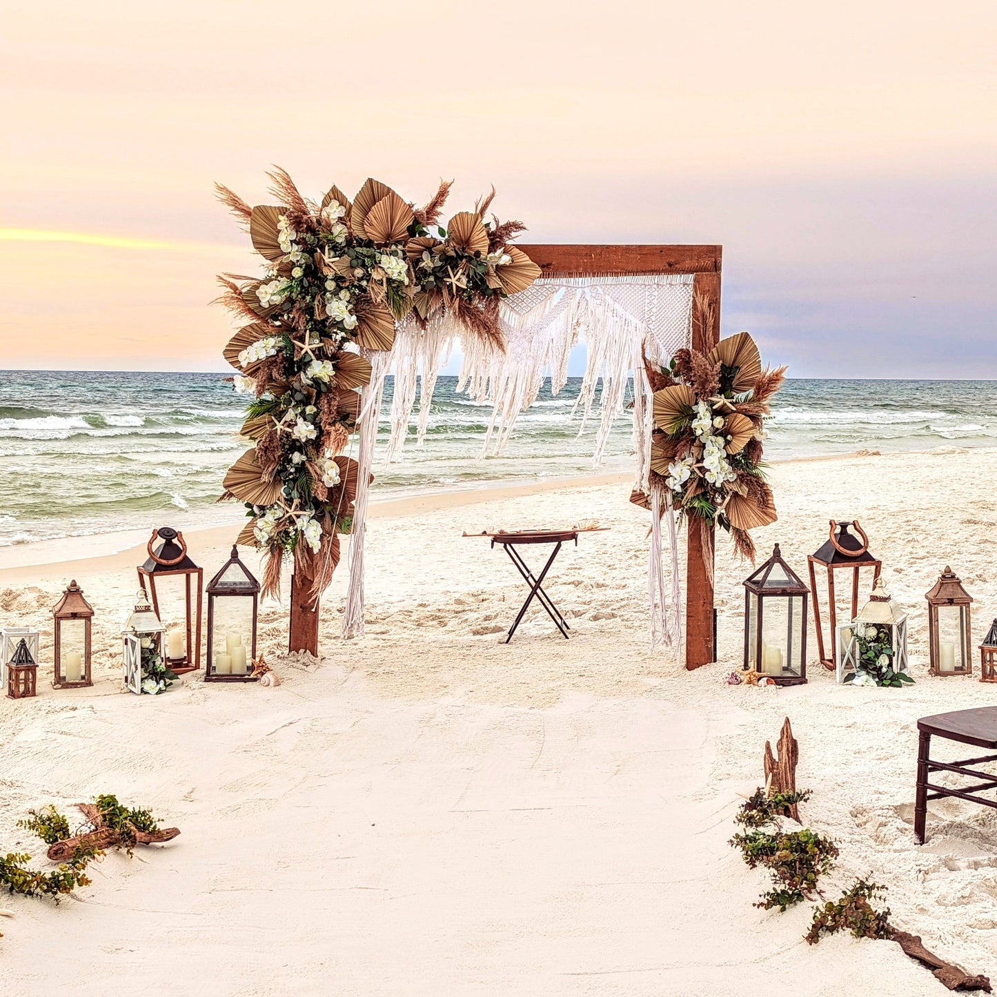 Macrame Curtain Wedding Arbor