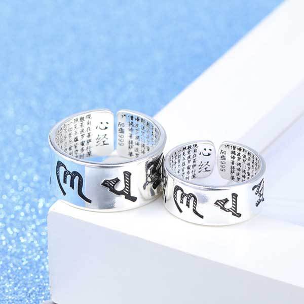 Buddhist Mantra Heart Sutra Ring