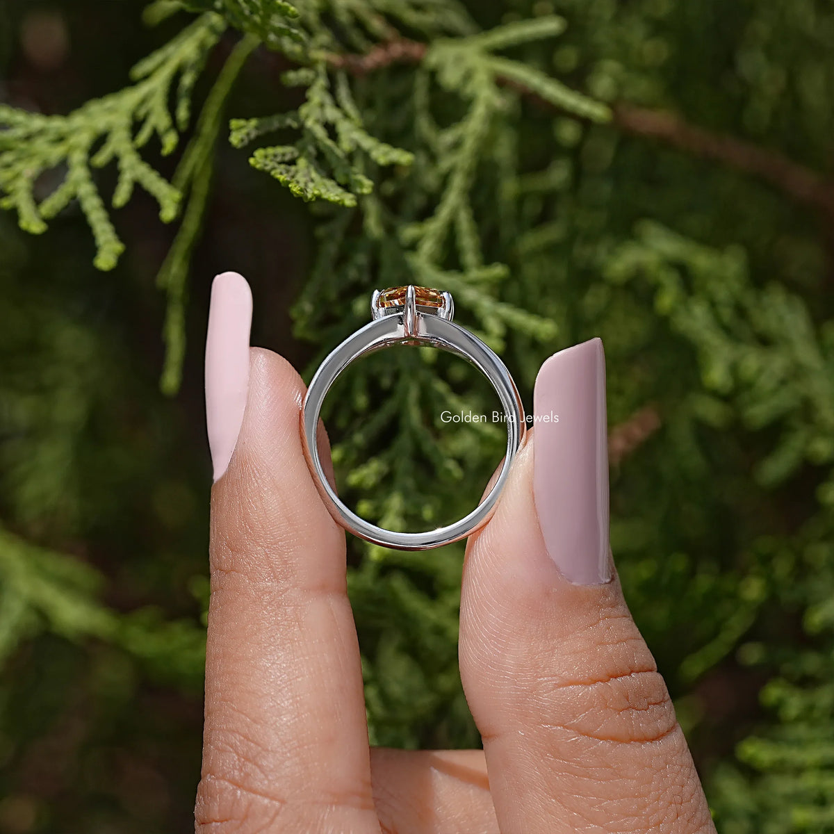 Dutch Marquise Moissanite Spilt Shank Wedding Ring
