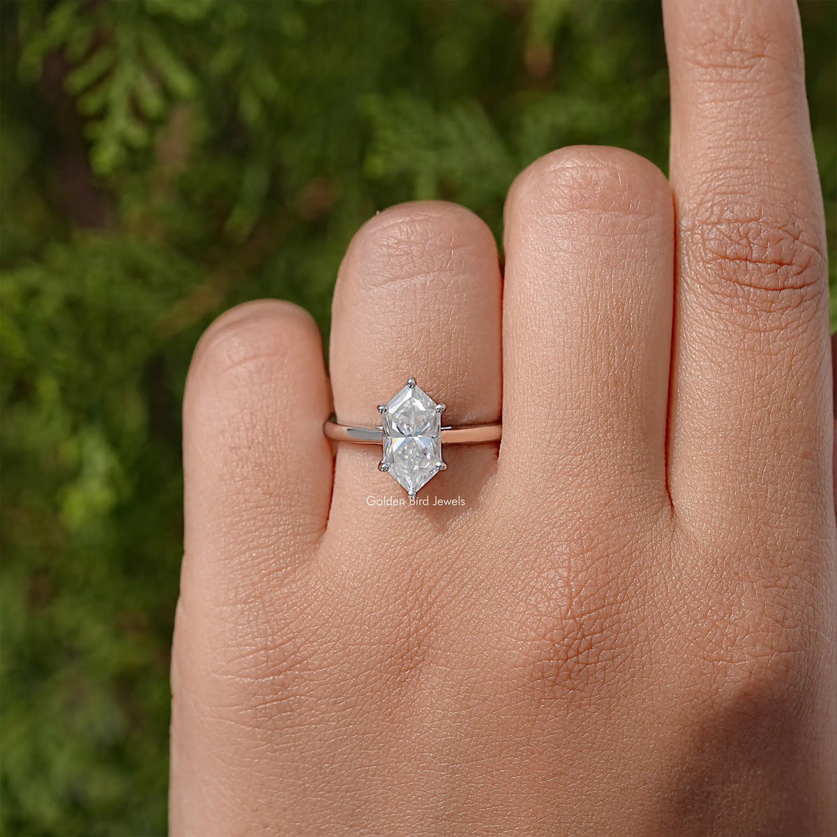 Dutch Marquise Moissanite Solitaire Engagement Ring