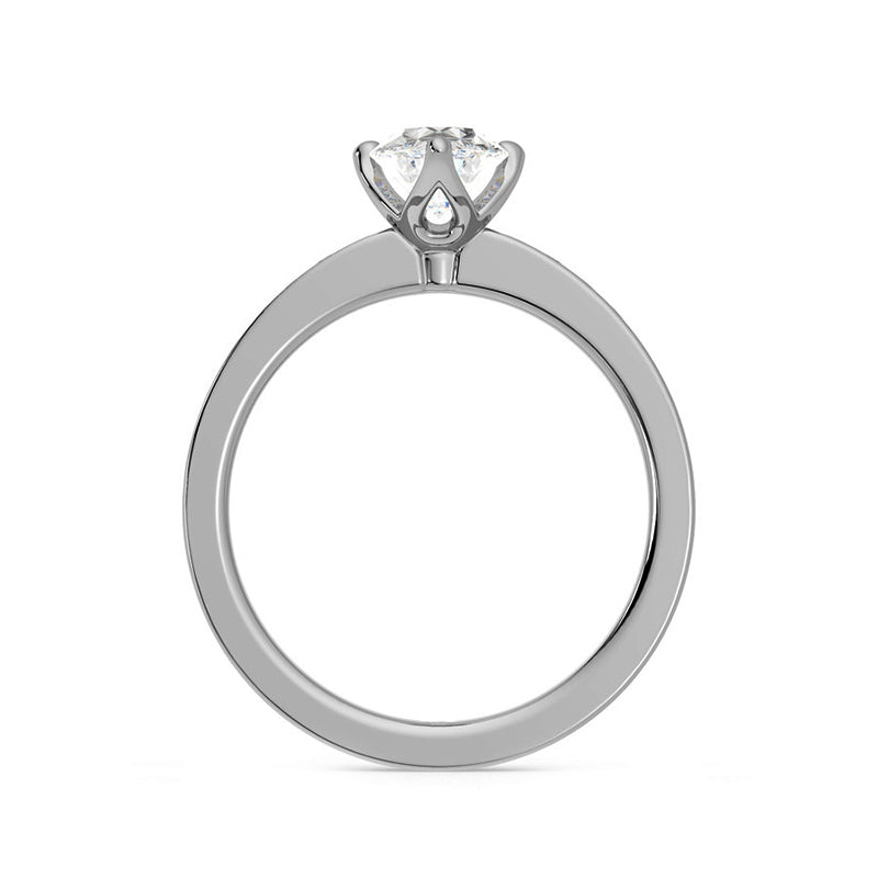 Marquise Cut Moissanite Channel-Set Side Stone Engagement Ring