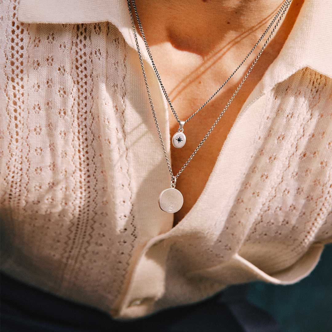 Silver Minimal Hallmark Necklace
