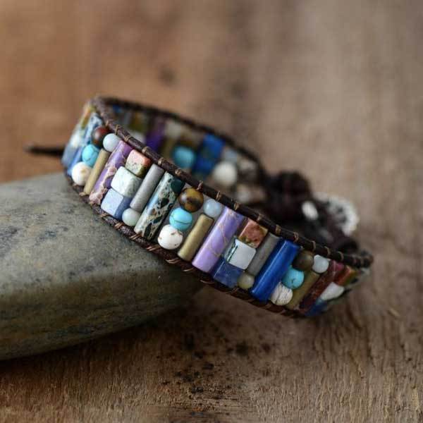 Multicolor Agate Stone Positivity Bracelet