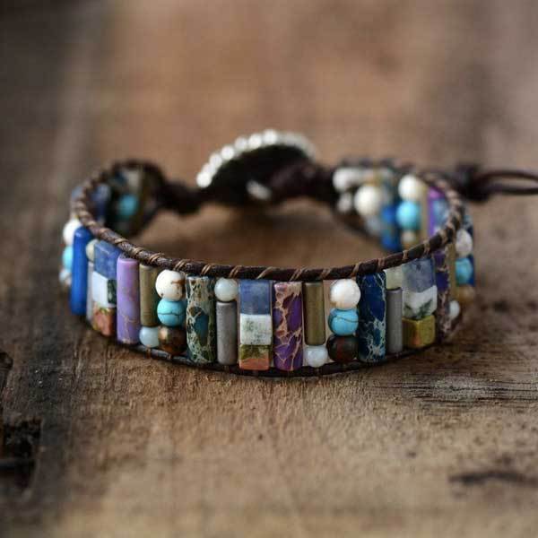 Multicolor Agate Stone Positivity Bracelet