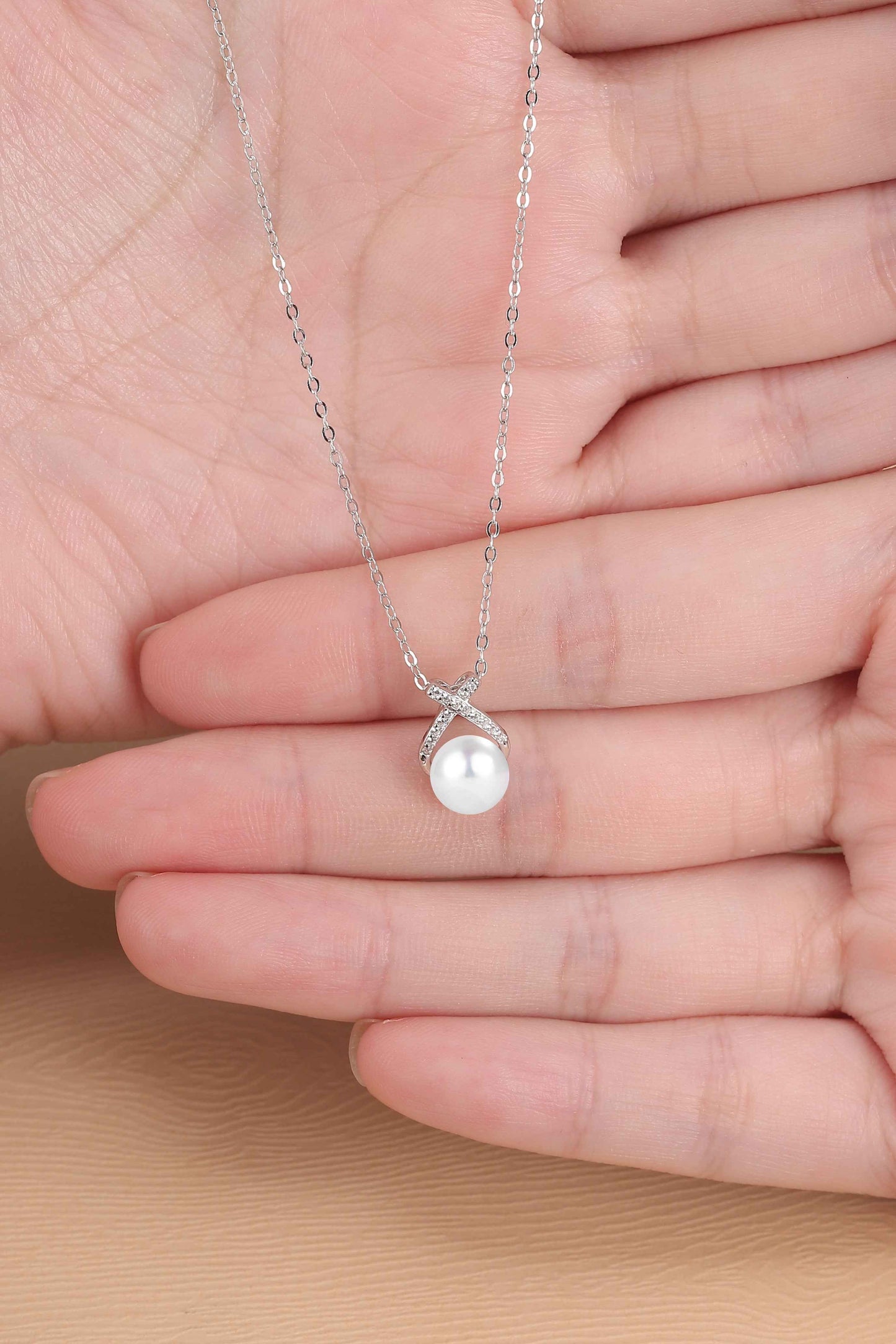 Mobius 7.5 mm 16 inch  Akoya Pearl Necklace - Ready to Ship