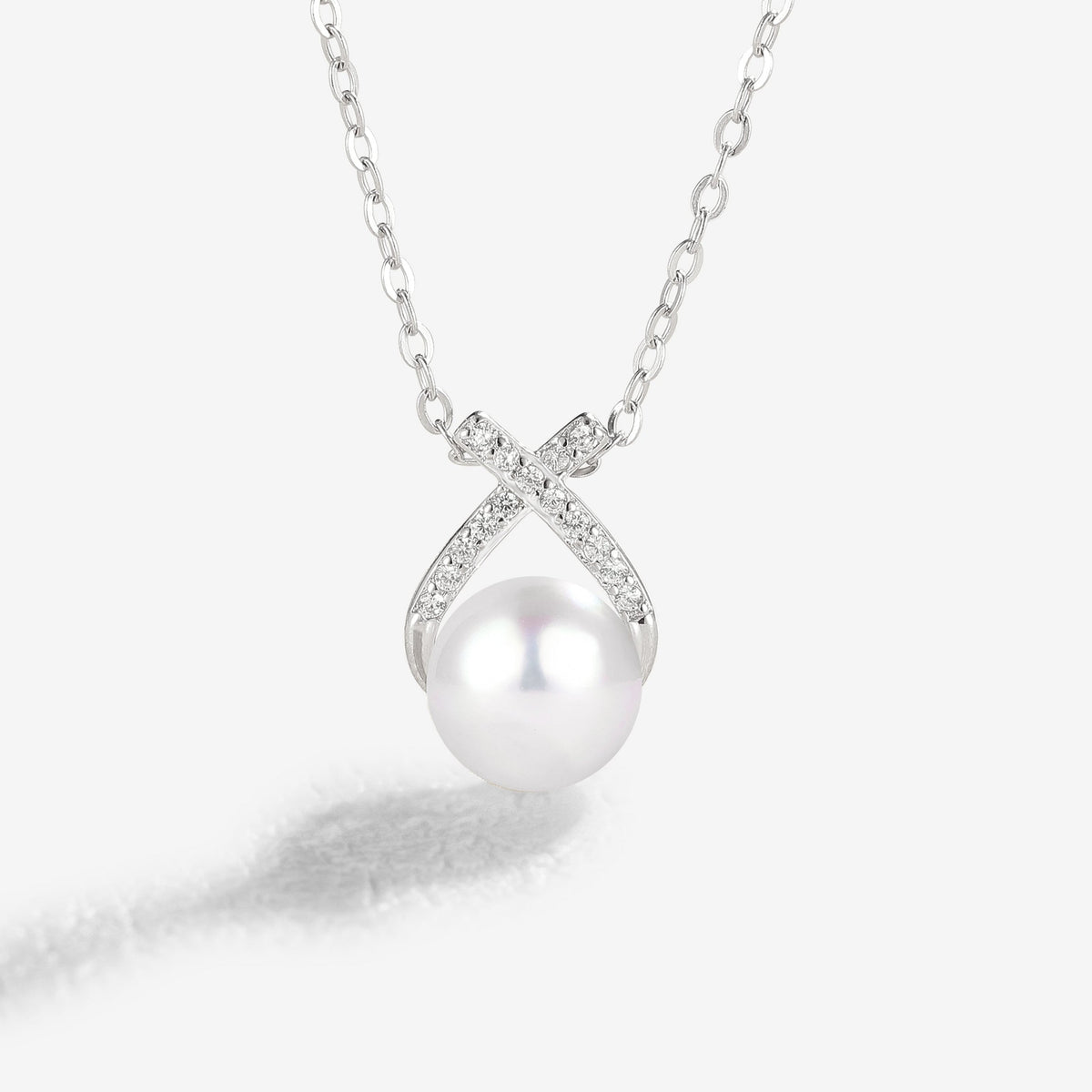 Mobius 7.5 mm 16 inch  Akoya Pearl Necklace - Ready to Ship