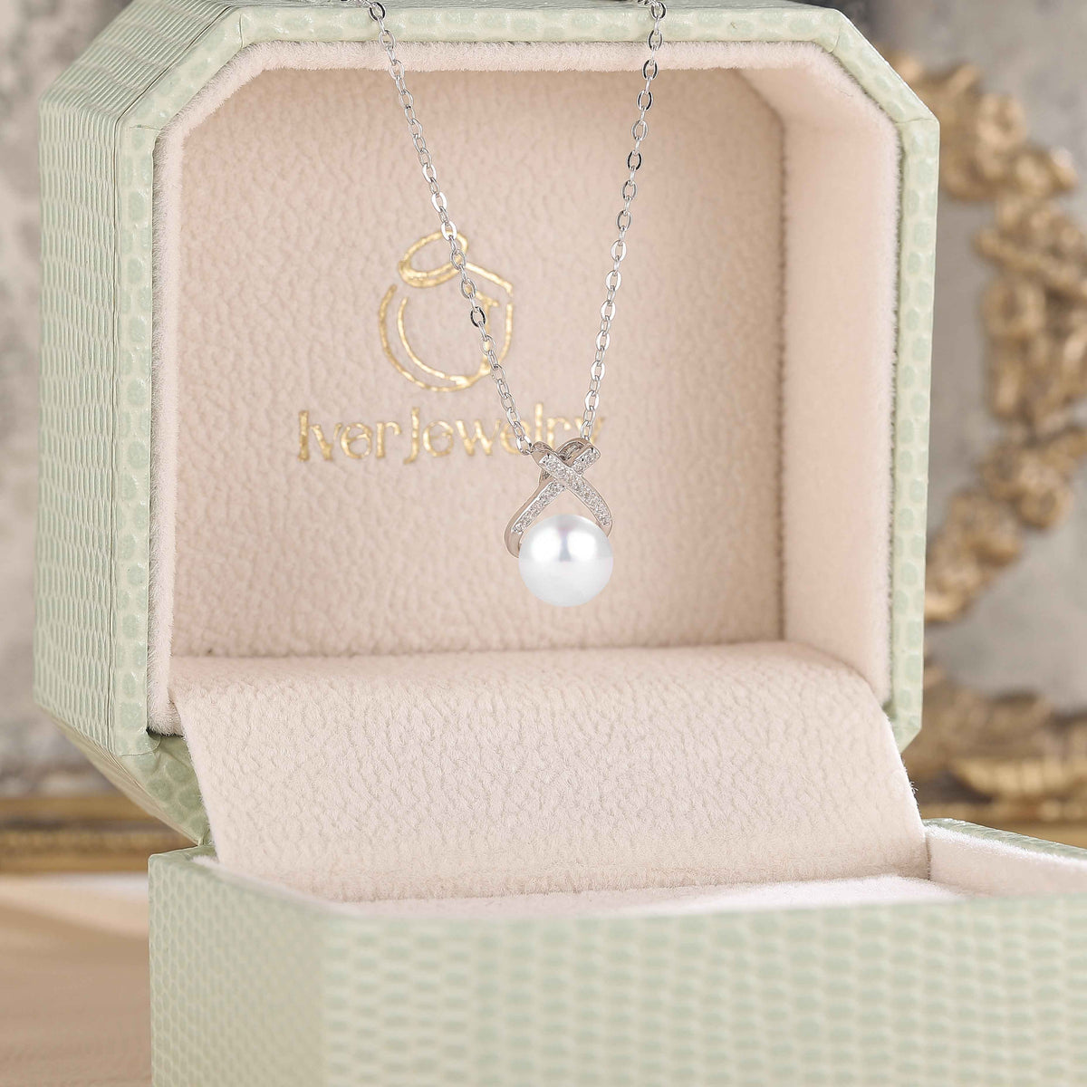 Mobius 7.5 mm 16 inch  Akoya Pearl Necklace - Ready to Ship