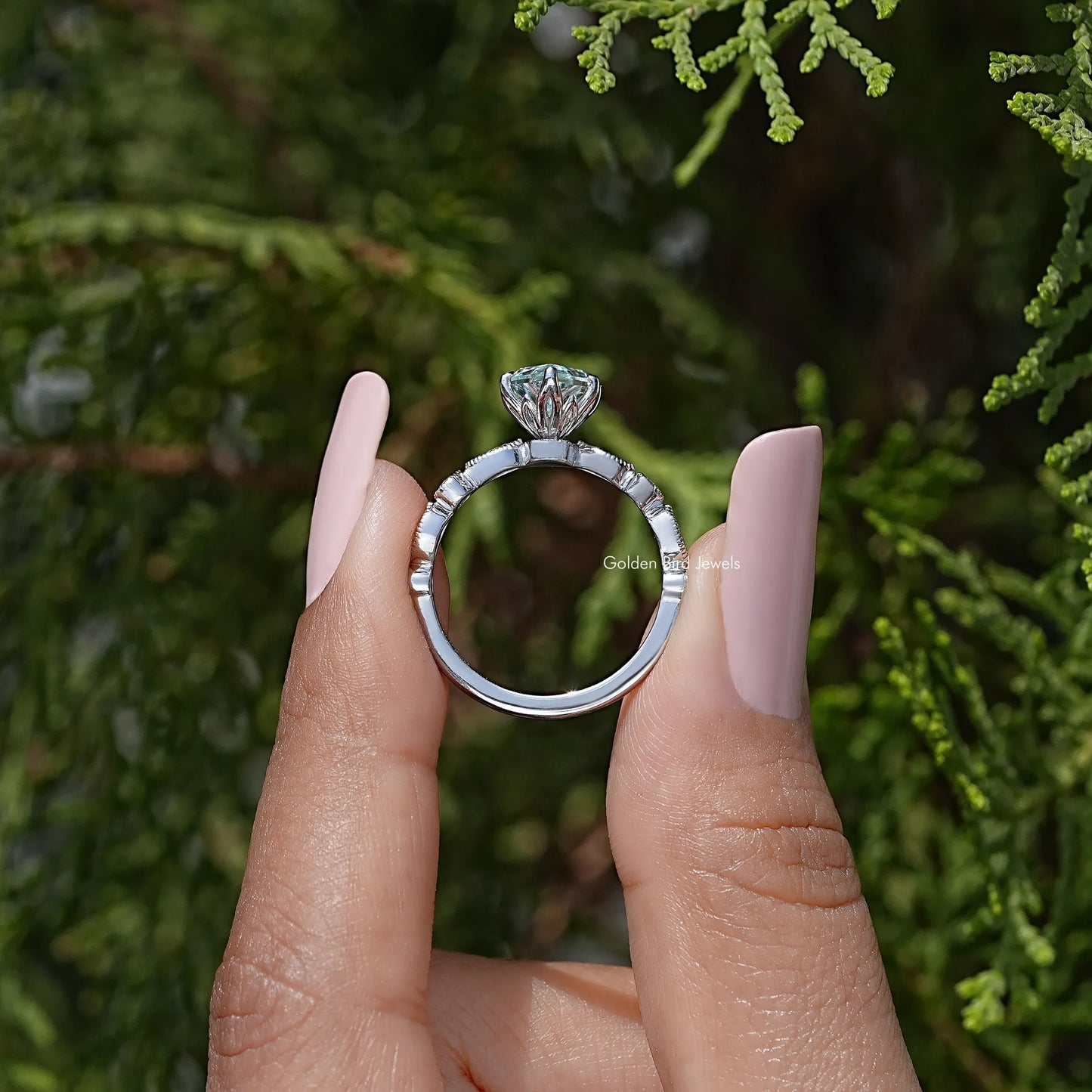 Dutch Marquise Moissanite Engagement Ring