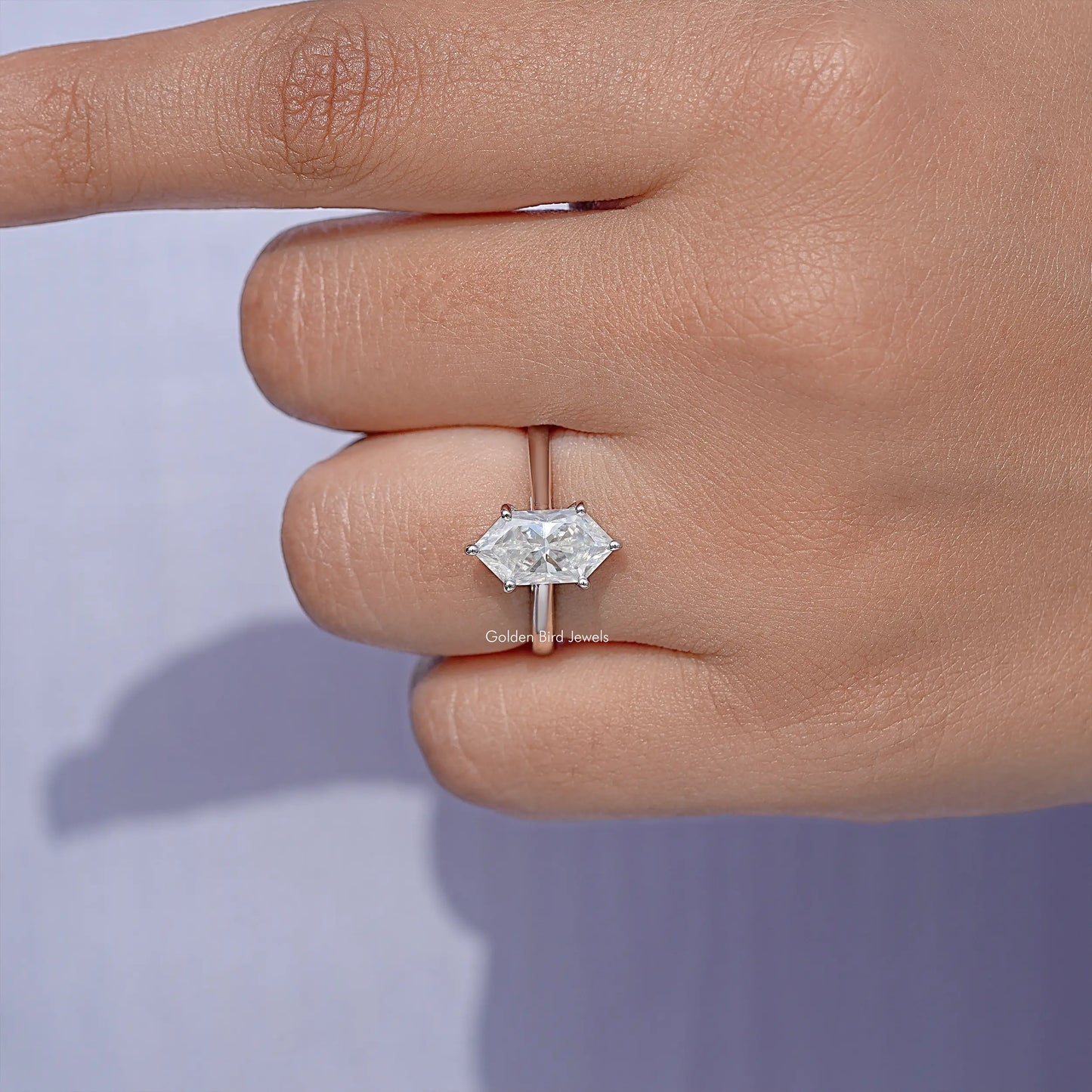 Dutch Marquise Moissanite Solitaire Engagement Ring
