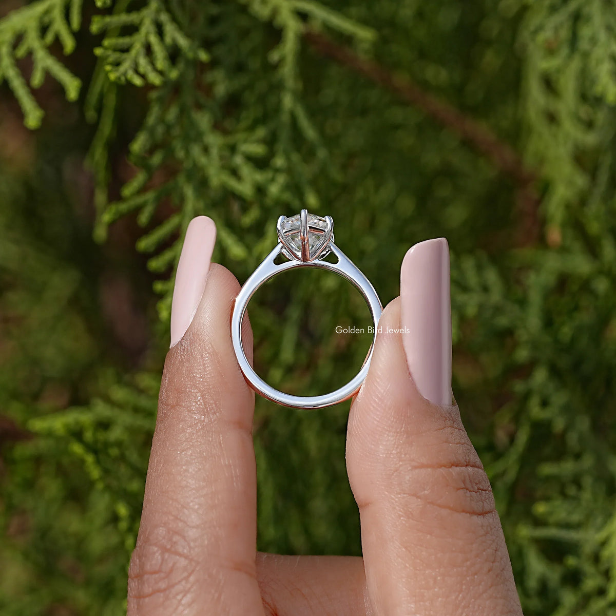 Dutch Marquise Moissanite Solitaire Engagement Ring
