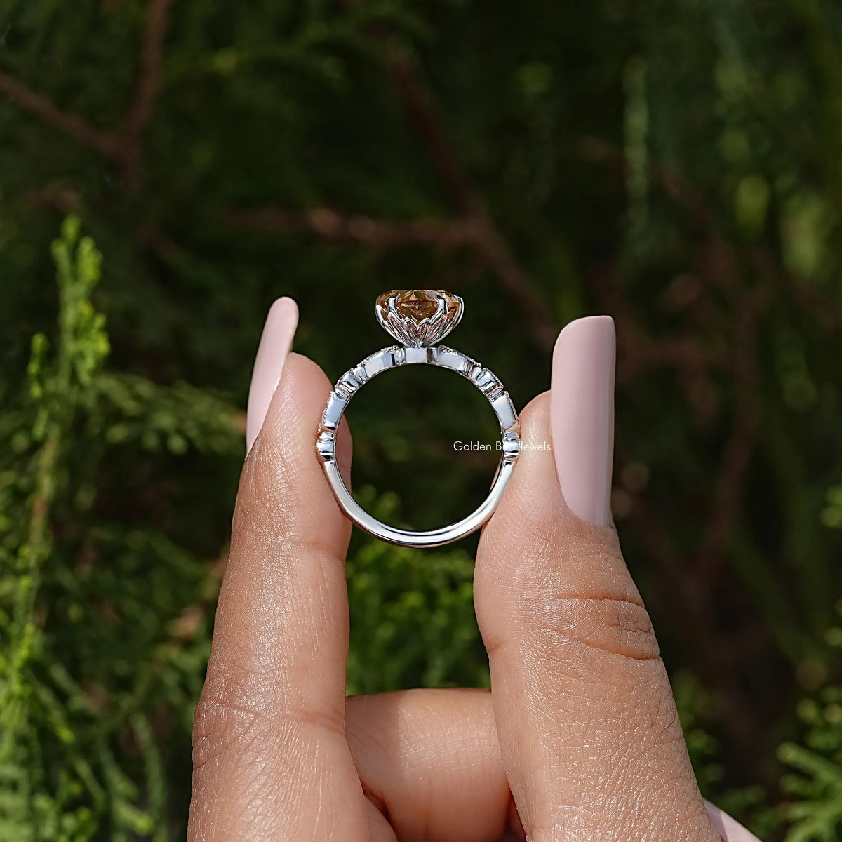 Heart Shape Moissanite Wedding Ring
