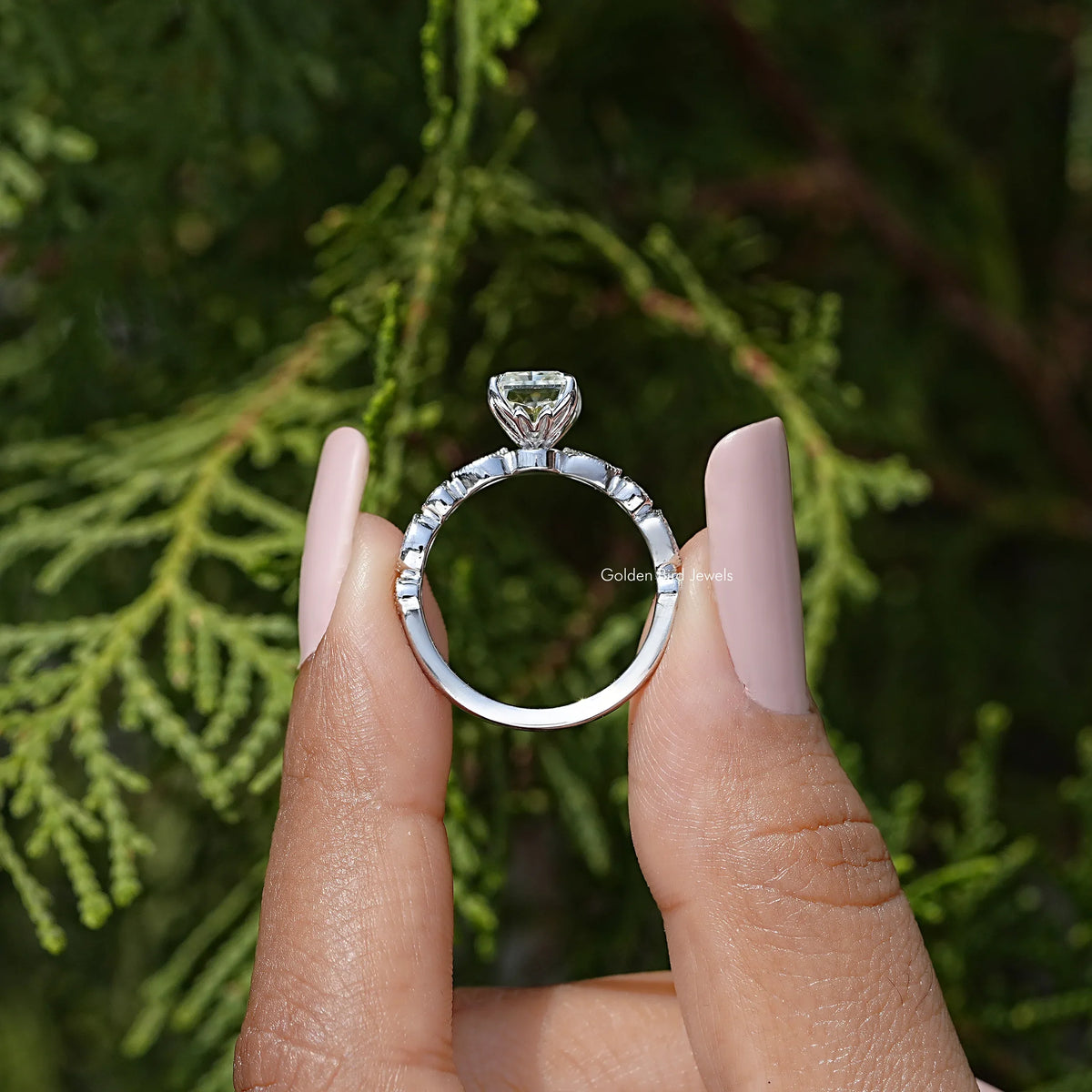 Radiant Cut Moissanite Engagement Ring