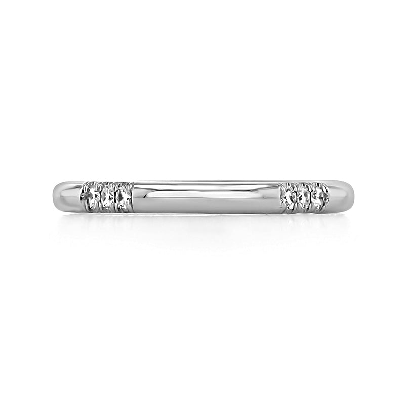 Moissanite Accents Micro-Prong Eternity Wedding Band