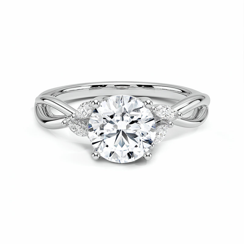 Moissanite Twisted Vine Trellis Engagement Ring