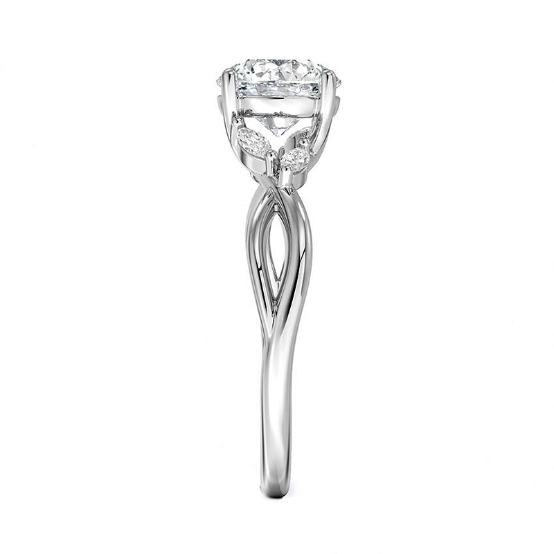 Moissanite Twisted Vine Trellis Engagement Ring
