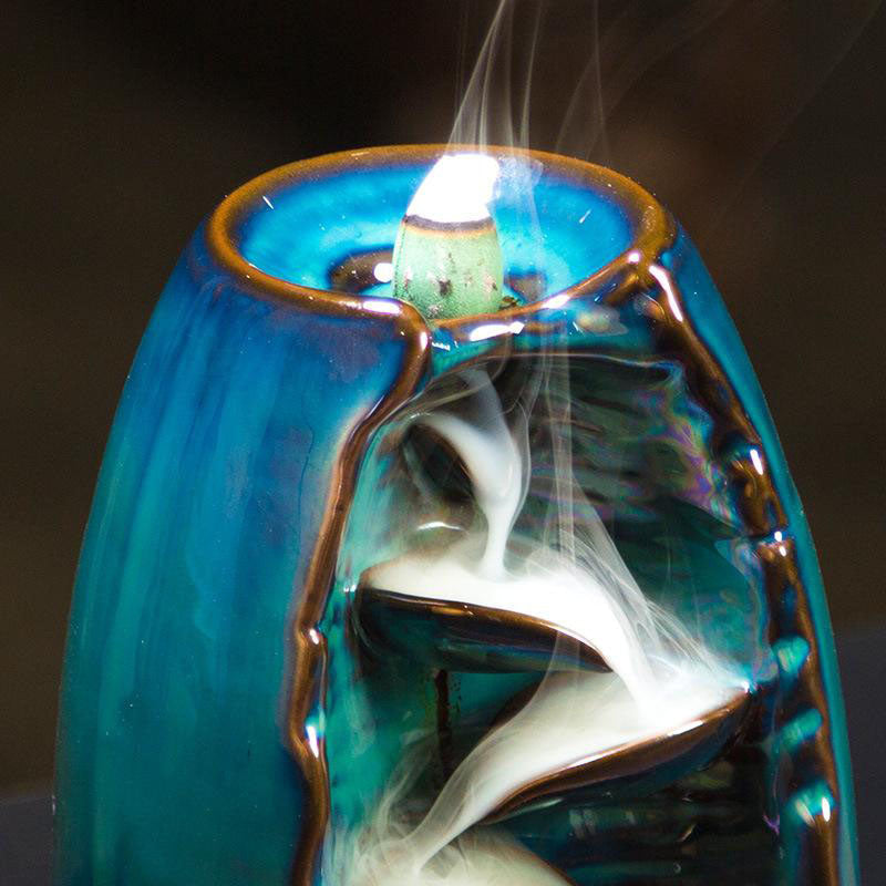 Waterfall Incense Burner for Relaxation and Cleansing