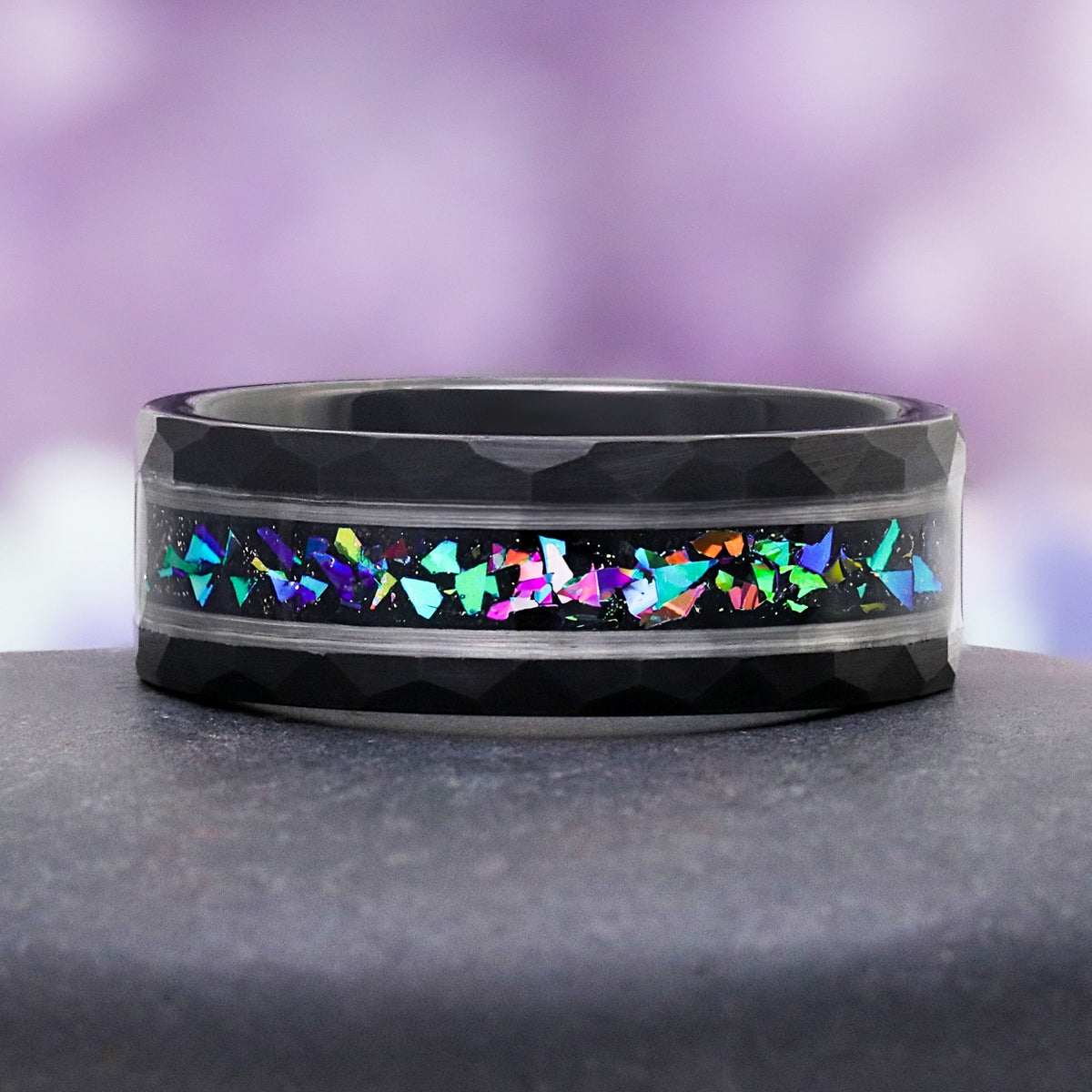 Mystic Topaz & Galaxy Fire Opal Celtic Couples Ring Set