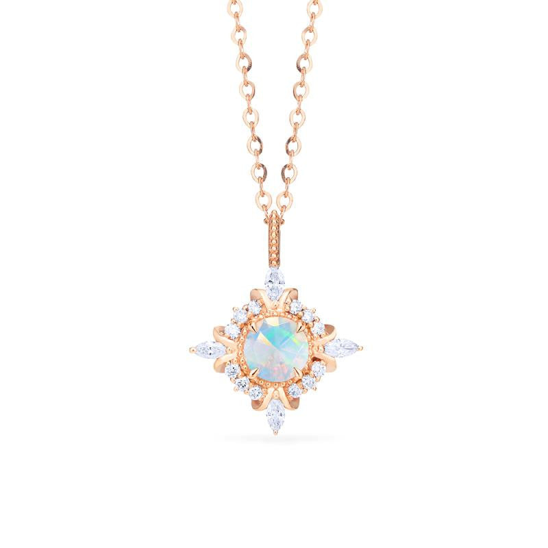 [Astrid] Art Deco Petite Necklace in Opal