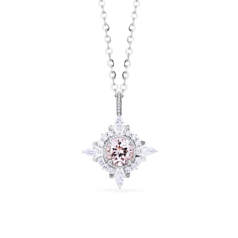 [Astrid] Art Deco Petite Necklace in Morganite