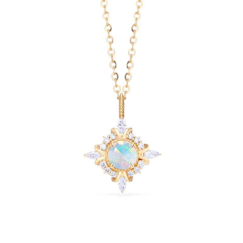 [Astrid] Art Deco Petite Necklace in Opal