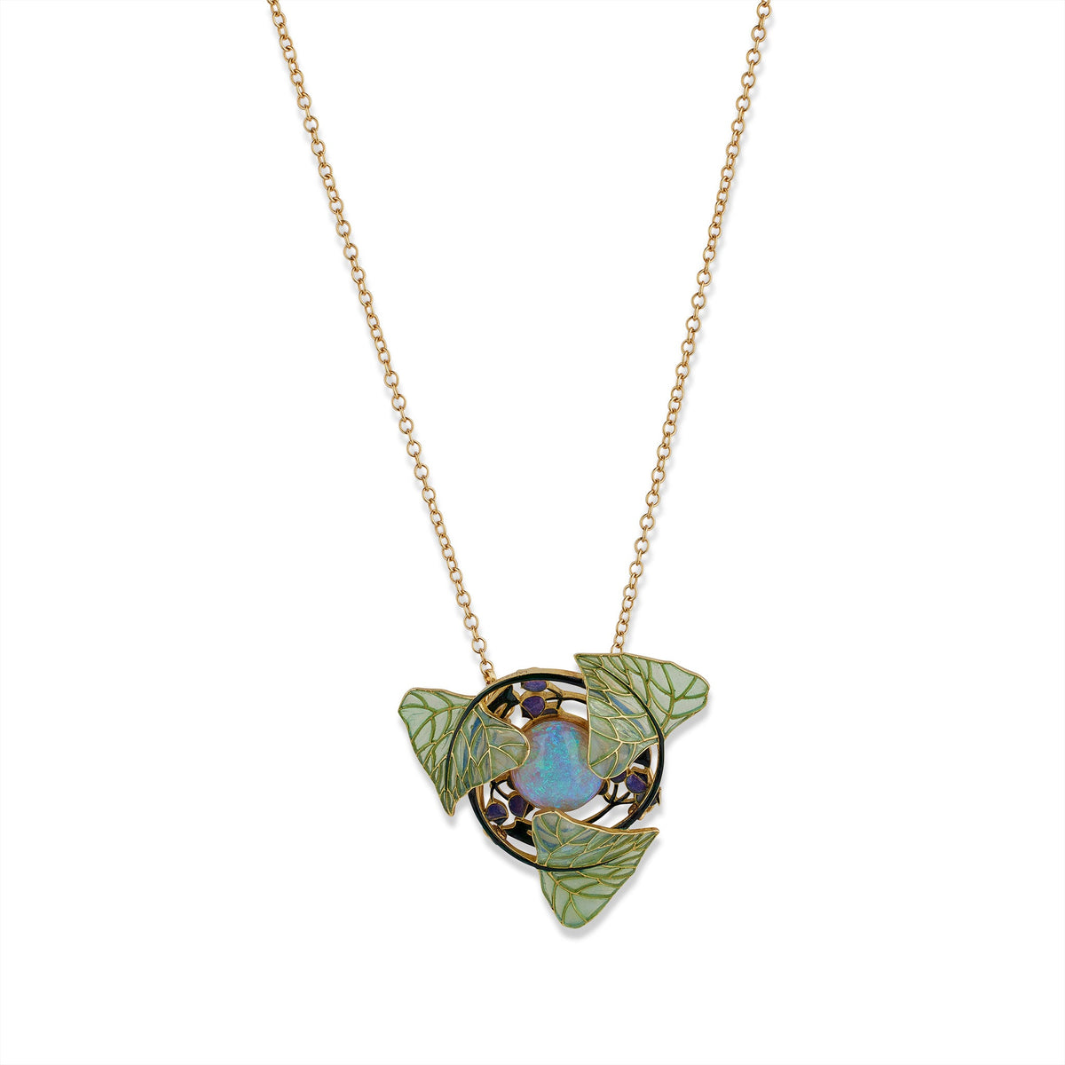 René Lalique "Poplar" Pendant Necklace