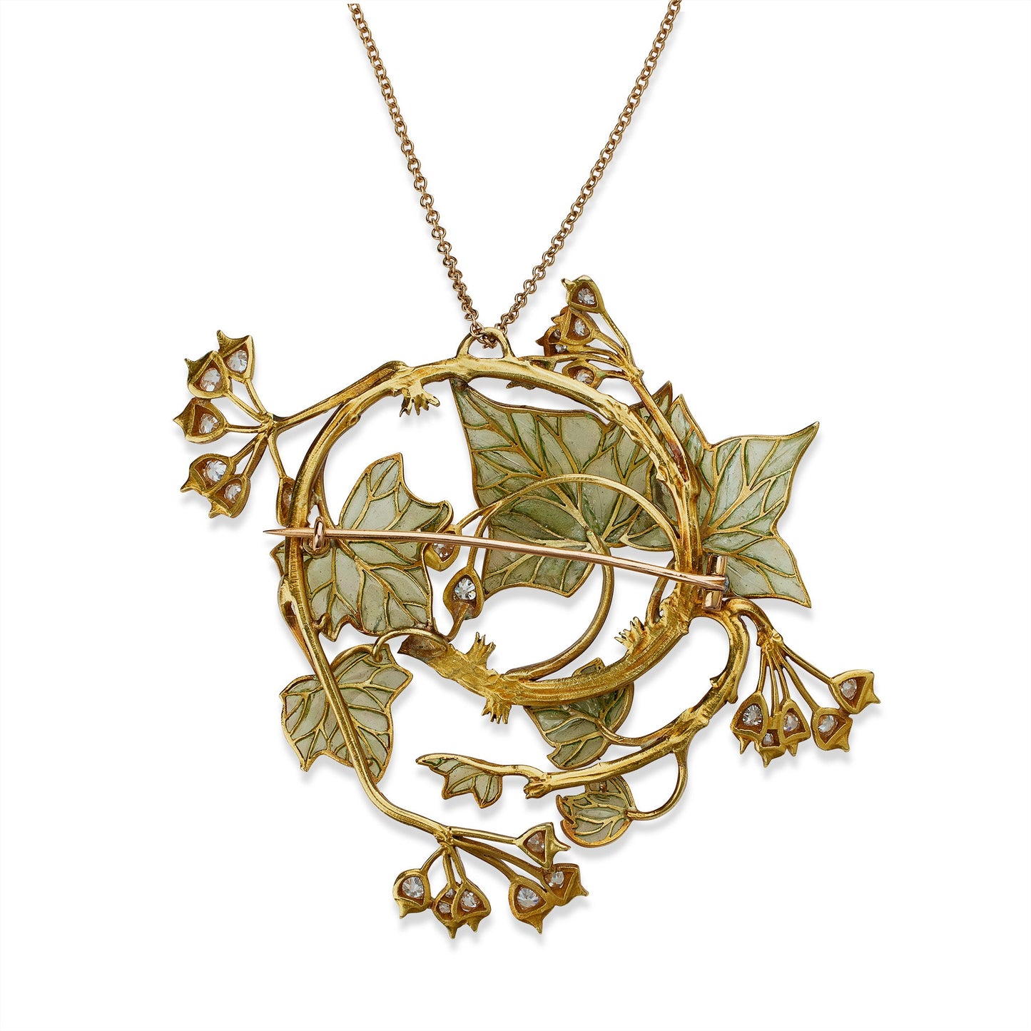 René Lalique "Ivy" Pendant Brooch/Necklace