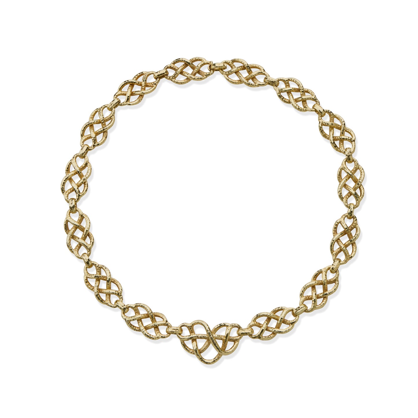 David Webb Hammered Pendant Necklace