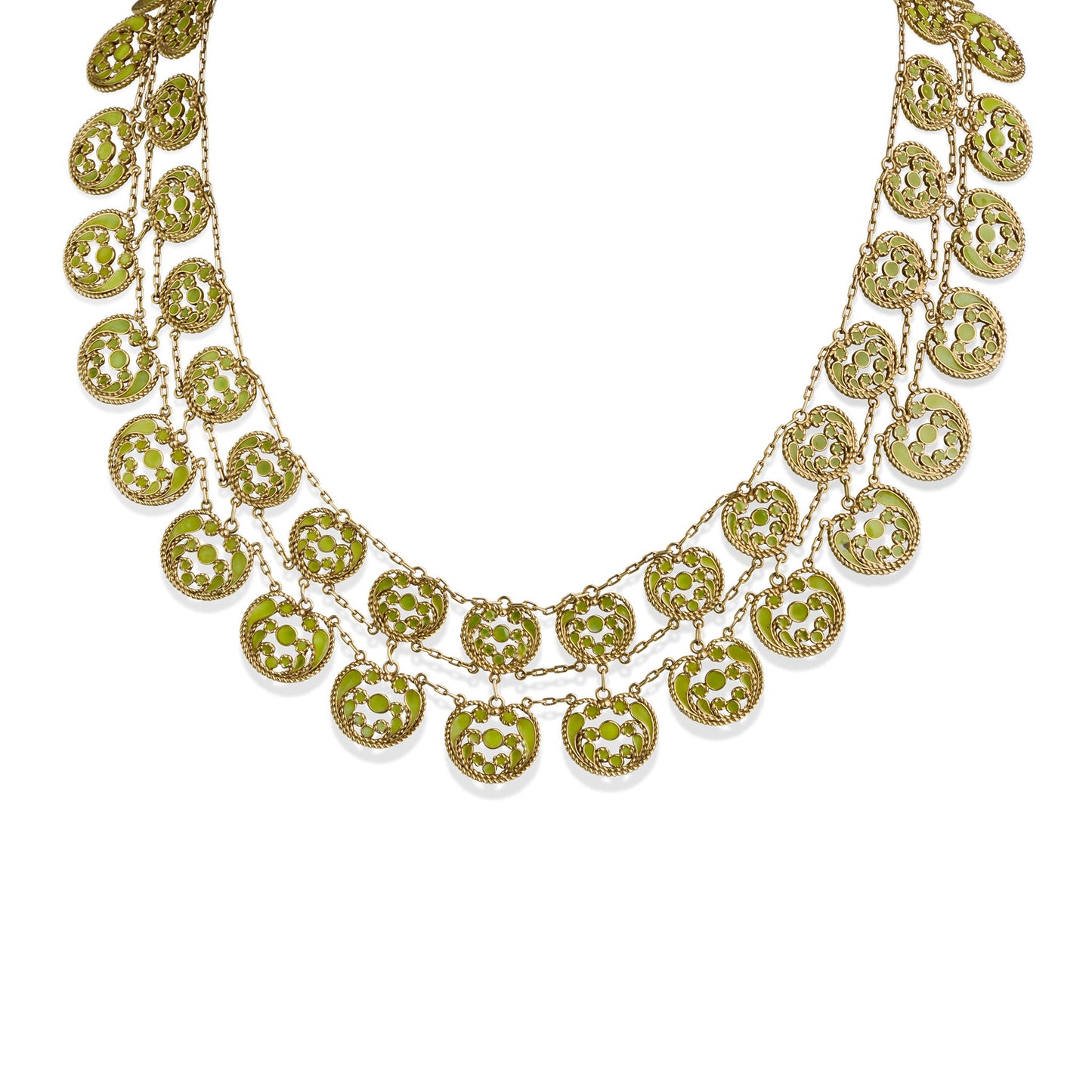 Louis Comfort Tiffany for Tiffany & Co. Enamel Necklace