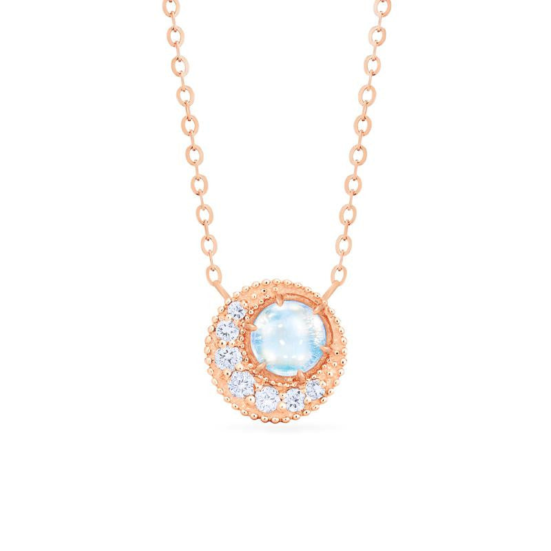 [Luna] Crescent Moon Necklace in Moonstone