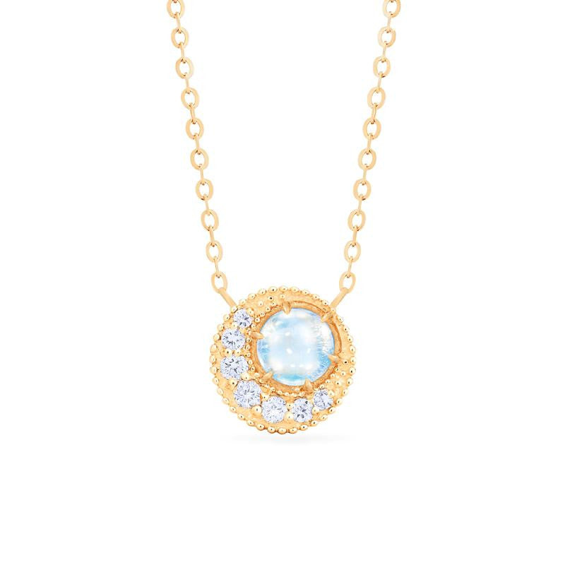 [Luna] Crescent Moon Necklace in Moonstone