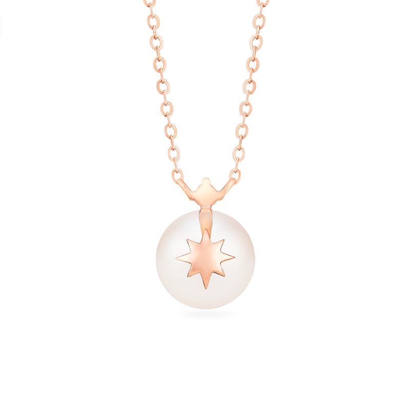 [Aisha] Moonrise Necklace in Akoya Pearl