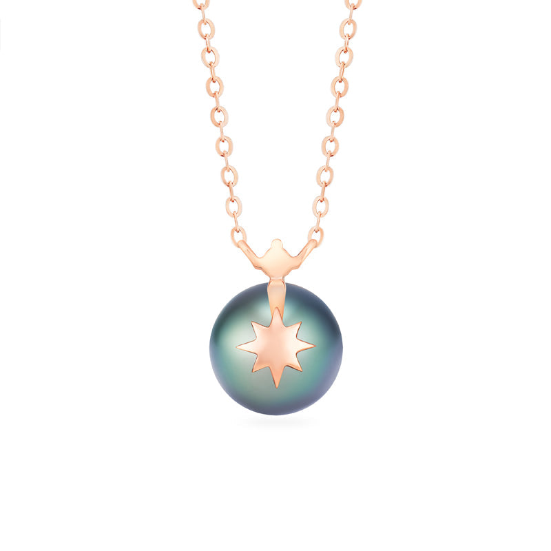 [Aisha] Moonrise Necklace in Tahitian Pearl