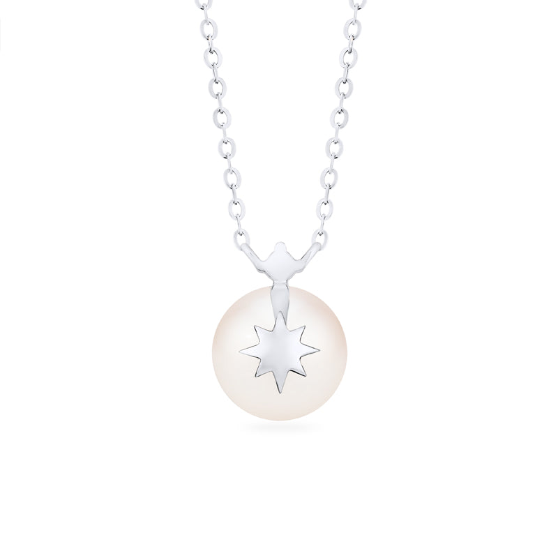 [Aisha] Moonrise Necklace in Akoya Pearl