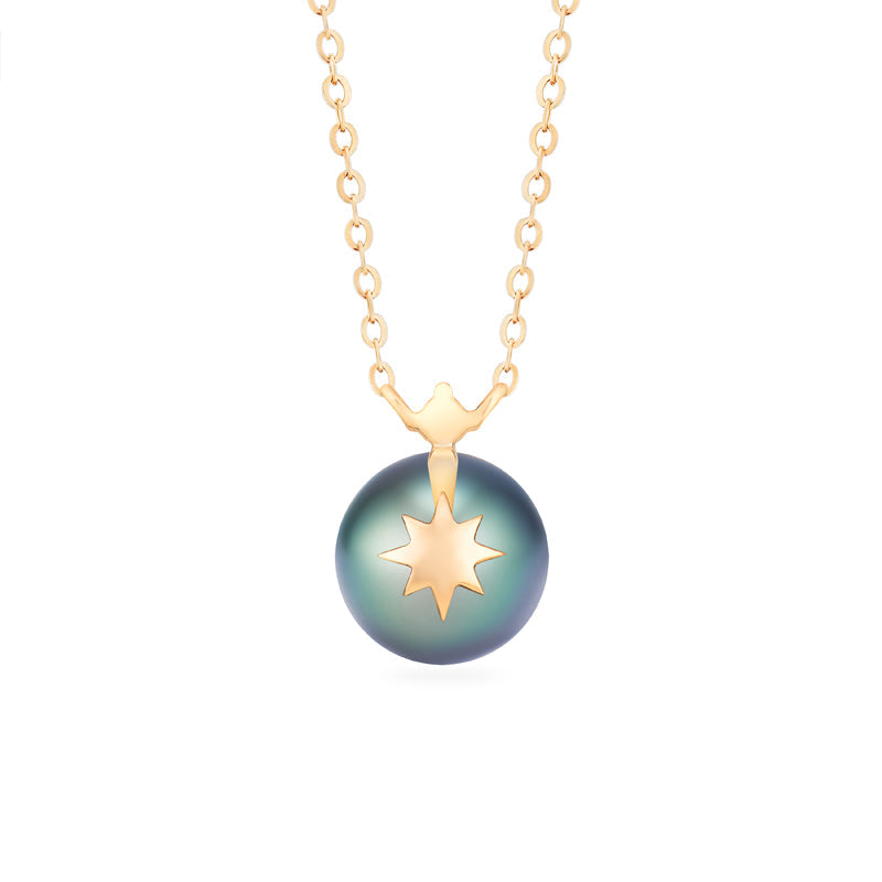 [Aisha] Moonrise Necklace in Tahitian Pearl