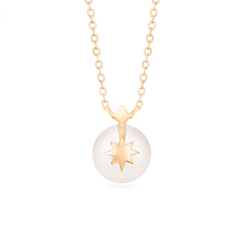 [Aisha] Moonrise Necklace in Akoya Pearl