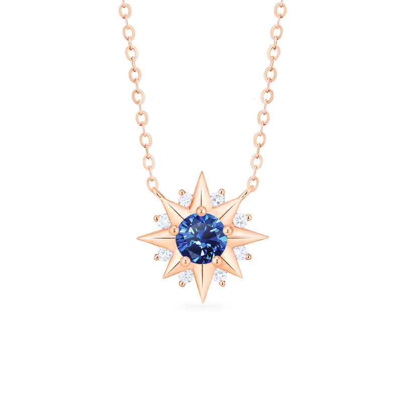 [Astra] Starlight Necklace in Lab Blue Sapphire