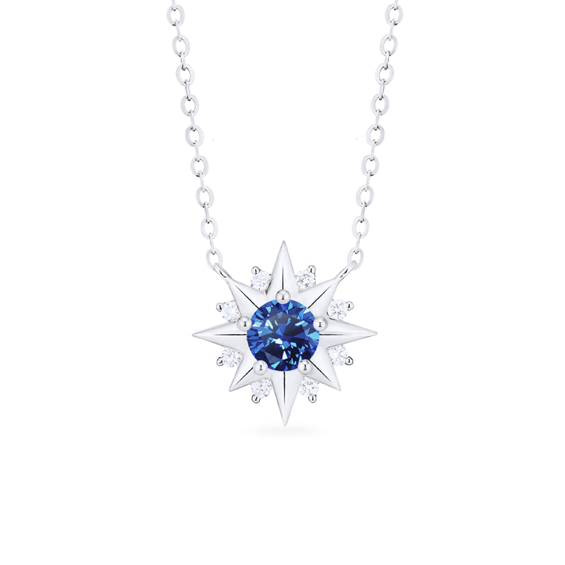[Astra] Starlight Necklace in Lab Blue Sapphire